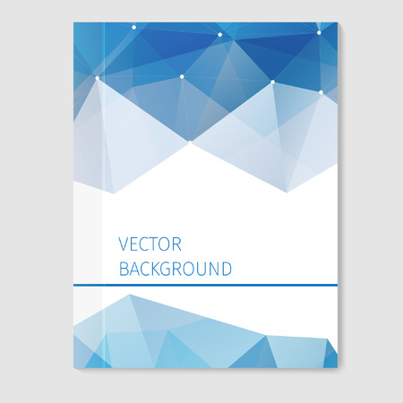 Abstract modern cover, report brochure, flyer design template with geometric triangular style. Vectorのイラスト素材