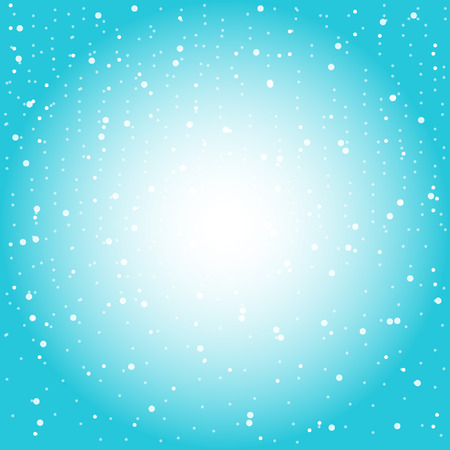 Falling snow on a blue sky. Winter abstract background with falling snow for design layouts, posters, patterns, web.のイラスト素材