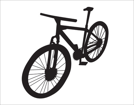 bicycle silhouette, the apparatus, costs a half-turnのイラスト素材