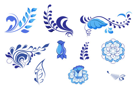 beautiful flower stylization of monograms, vegetable pattern, roseのイラスト素材