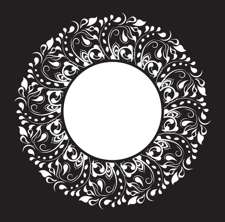 beautiful flower pattern, the flower circle frame, background のイラスト素材