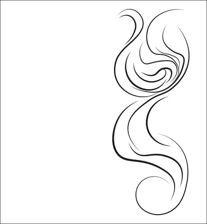 Icon for hairdressing salon, the hairdresser - an abstract ringlet of hair, a background.のイラスト素材