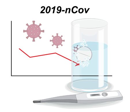 2019-nCov recovery. Cure found, epidemic went downのイラスト素材