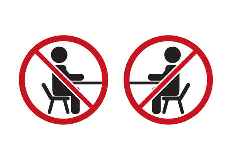 Vector pictogram, human figures that forbid sitting on a chairのイラスト素材