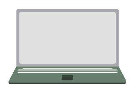 open vector laptop, website icon, simple illustration for applications, presentationsのイラスト素材
