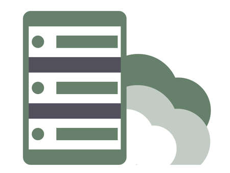 clouds server vector icon, for graphical content of web site, presentations, articlesのイラスト素材