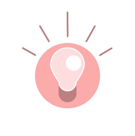 turned on lamp, idea came up, iconのイラスト素材