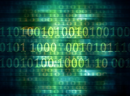 internet background with binary codeの写真素材