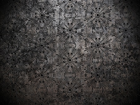 metal background with ornamentsの写真素材
