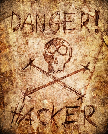 prehistoric firewall digital illustration wiyh skullの写真素材