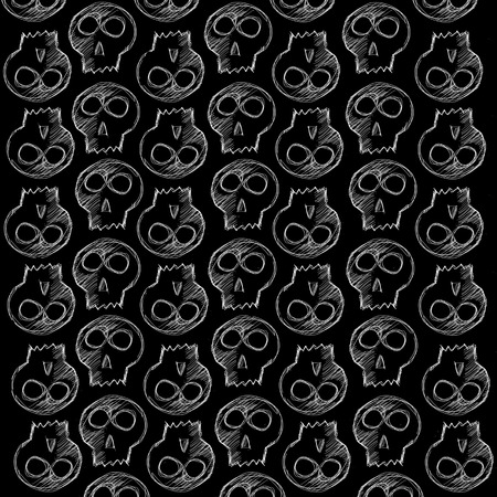 hand made black skull backgroundの写真素材