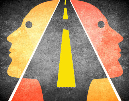 high quality psychology concept digital illustrationの写真素材