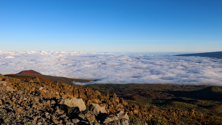 Above the clouds on Mauna Keaの写真素材