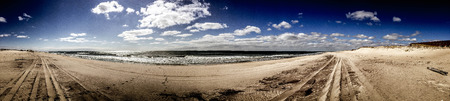 Montauk beach panoramaの写真素材