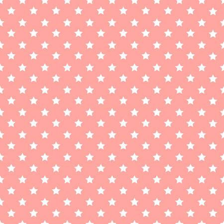 Seamless Stars Patterns On Pink Backgroundのイラスト素材