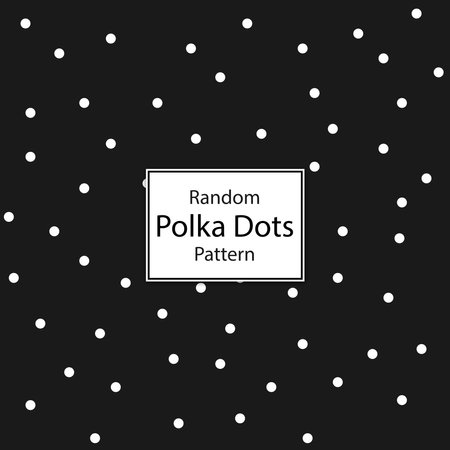 Seamless Black And White Random Polka Dots Patternのイラスト素材