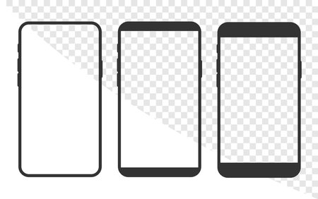 Phones Digital Device Mockupのイラスト素材