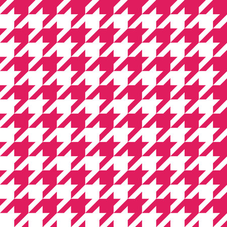 Seamless Pink And White Houndstooth Pattern.のイラスト素材