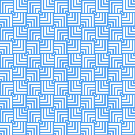 Blue and White abstract geometric overlapping squares pattern.のイラスト素材