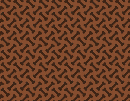 Brown dog bone patternのイラスト素材