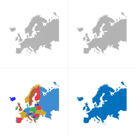 Europe map with without country bordersのイラスト素材