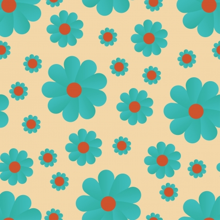 blue flowers, seamless patternのイラスト素材
