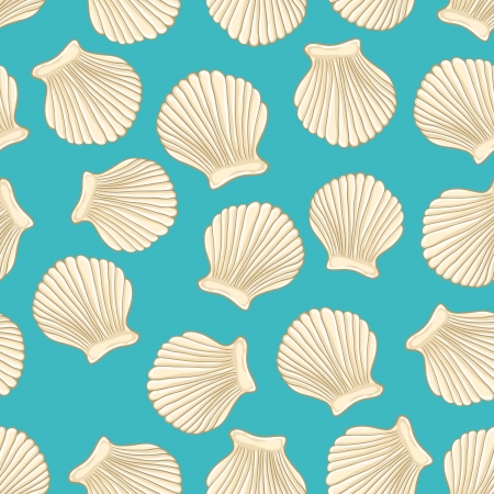 sea shell seamless patternのイラスト素材