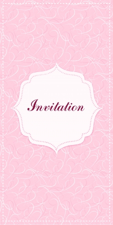 Pink Invitation Cardのイラスト素材