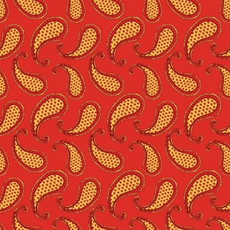 paisley seamless backgroundのイラスト素材