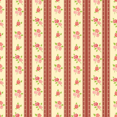 Seamless retro background with rosesのイラスト素材