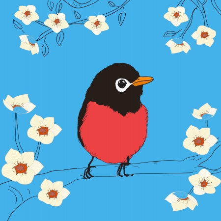 bird sitting on a branchの写真素材