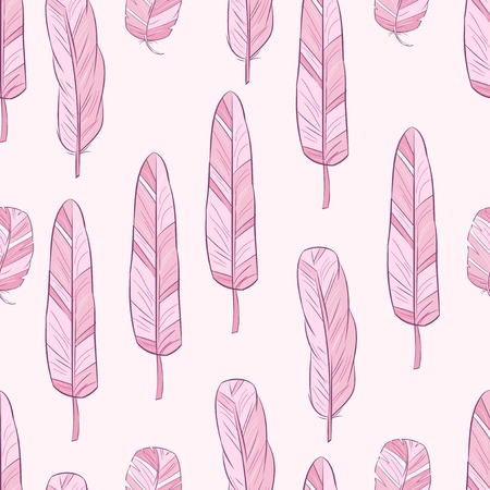 seamless pattern with featherのイラスト素材