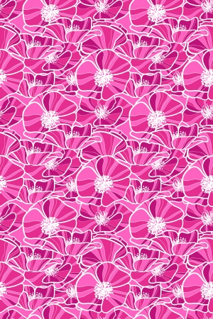 seamless pattern with poppyのイラスト素材