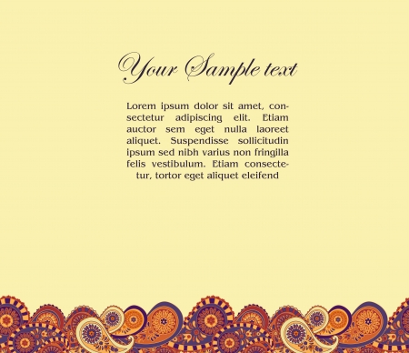 paisley border with place for your textのイラスト素材
