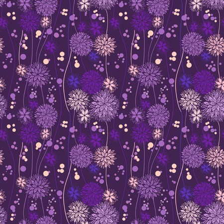 Vintage floral seamless patternのイラスト素材