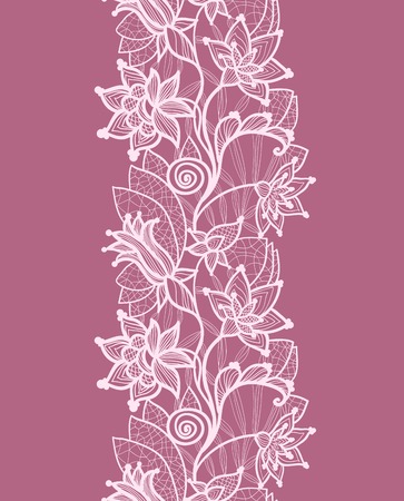 beautiful floral lace background, seamless patternのイラスト素材