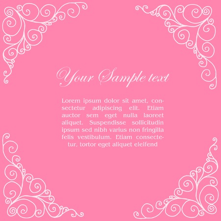 Vector curly border with place for your textのイラスト素材