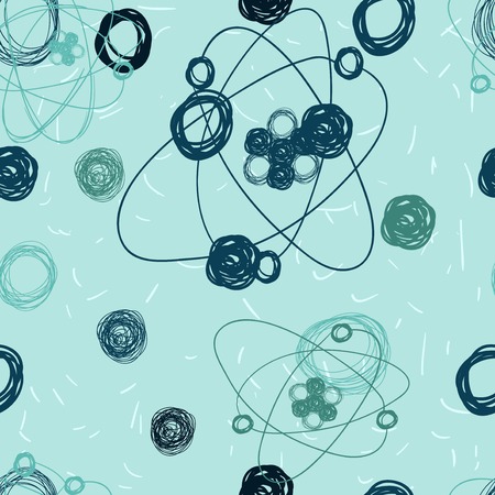 Abstract scientific background. Vector seamless patternのイラスト素材