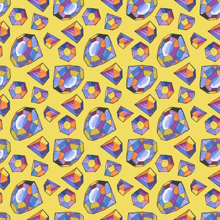 vector glamour fashion diamond seamless background, vector illustrationのイラスト素材