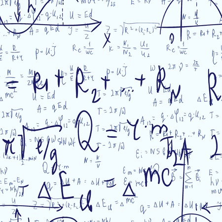 seamless background with formula. education vector illustrationのイラスト素材