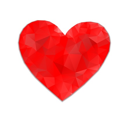 Red heart abstractのイラスト素材
