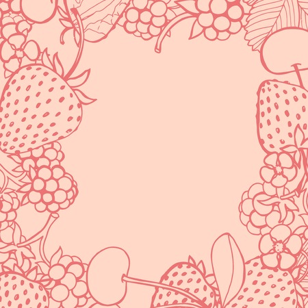 frame of berriesのイラスト素材