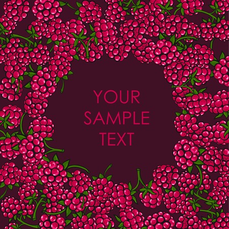 frame of raspberriesのイラスト素材