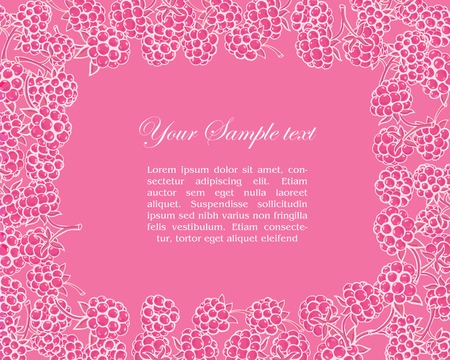 frame of raspberriesのイラスト素材