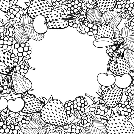 frame of berriesのイラスト素材