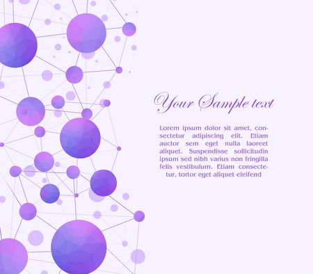 scientific background with moleculesのイラスト素材