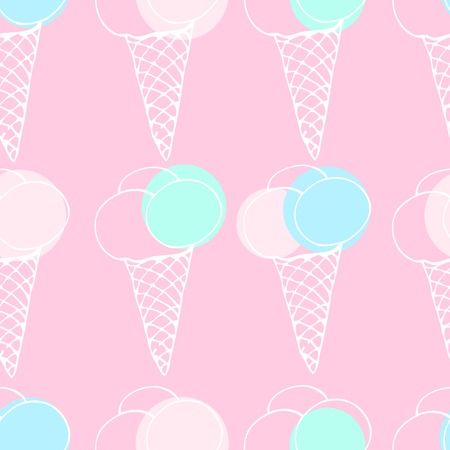 Ice cream seamless patternのイラスト素材
