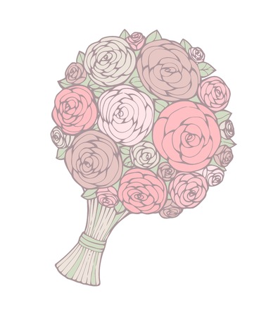 Floral  wedding bouquet for your design, illustrationのイラスト素材