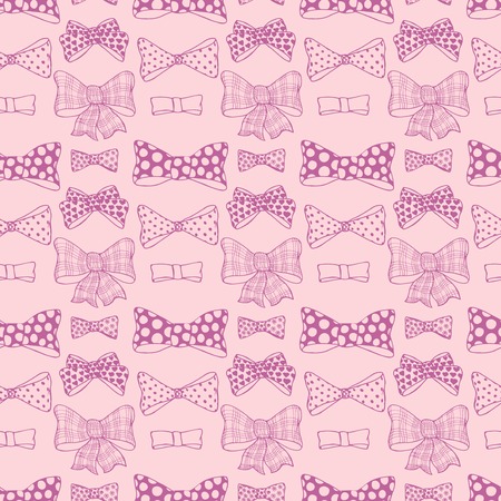 Set of bows, hand drawnのイラスト素材