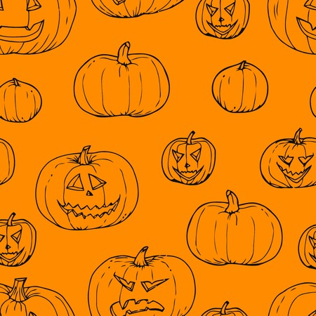 Festive decoration, pumpkinsのイラスト素材